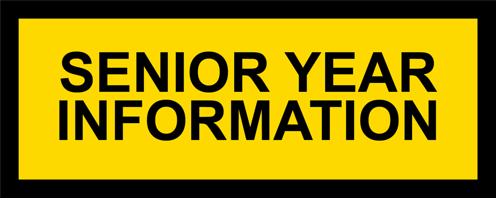 Information from Senior Information Night 10/29/2021
